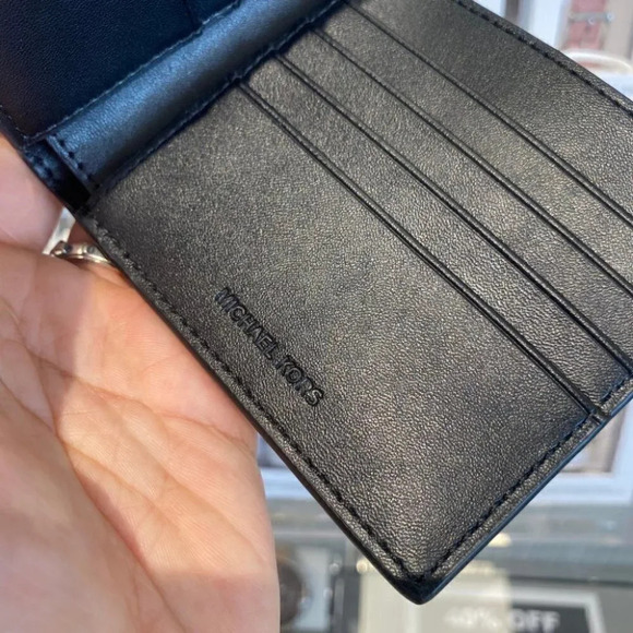 Michael Kors Billfold Bifold Wallet Men's Croc Embossed Leather 36F1LC0F1E - Picture 7 of 8